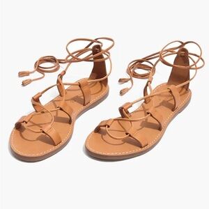Madewell Boardwalk Lace-Up Leather Sandals